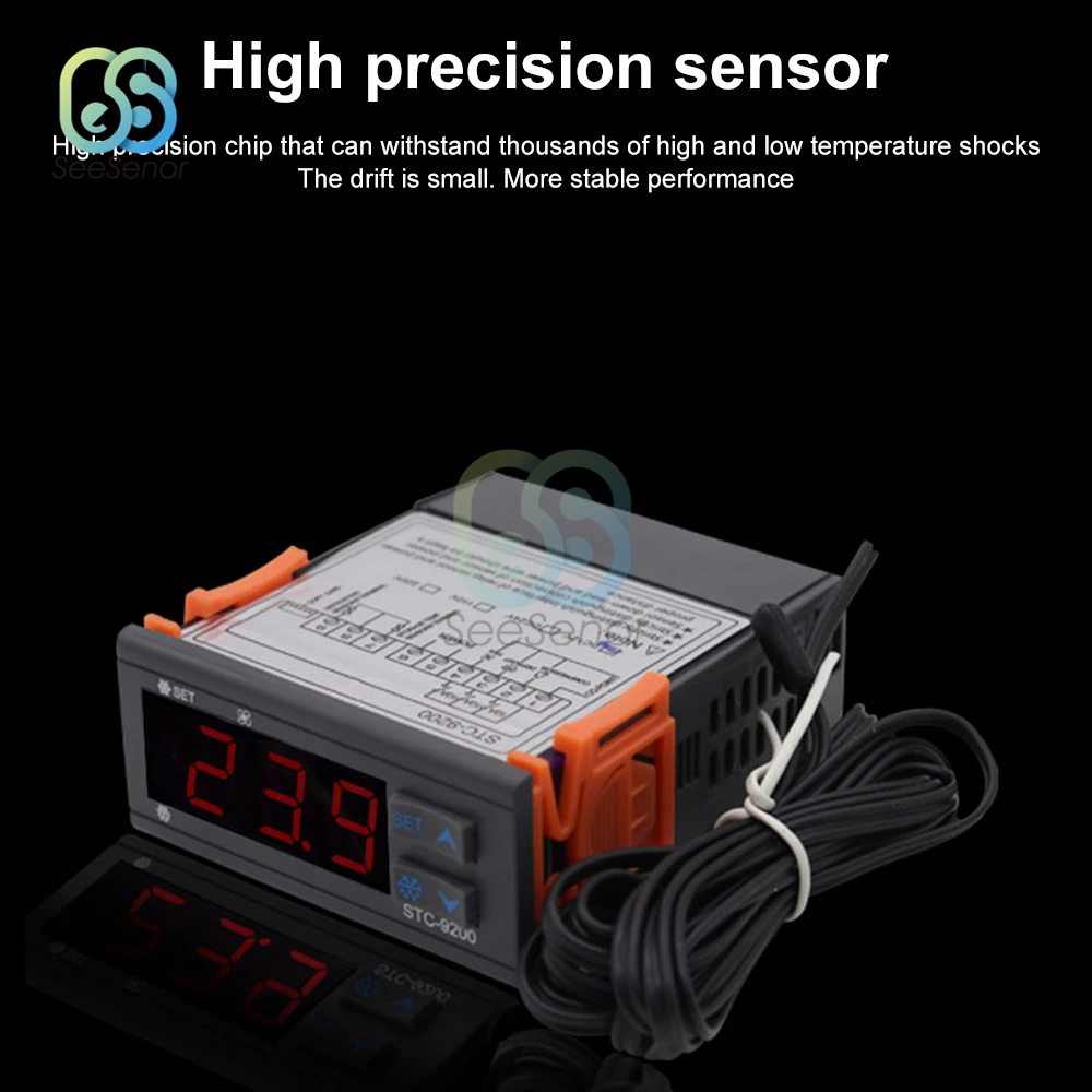 STC-9200 Heating Circulating Pump Temperature Controller Digital Display Intelligent Full-automatic Thermostat Regulator