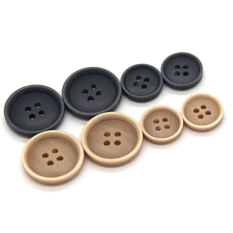 HENGC 4 Holes Chic Men Suit Striped Resin Buttons For Clothing Black Coat Uniform Blazer Creative Decorations Handmade DIY Craft