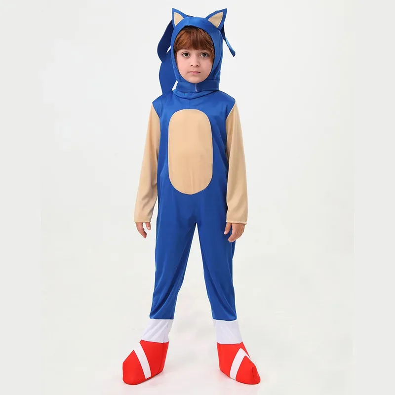 Lyou 2025 Sonic mono de dibujos animados disfraz erizo Cosplay disfraz Anime niños niñas guantes blancos H ★ ★ ★   kk.