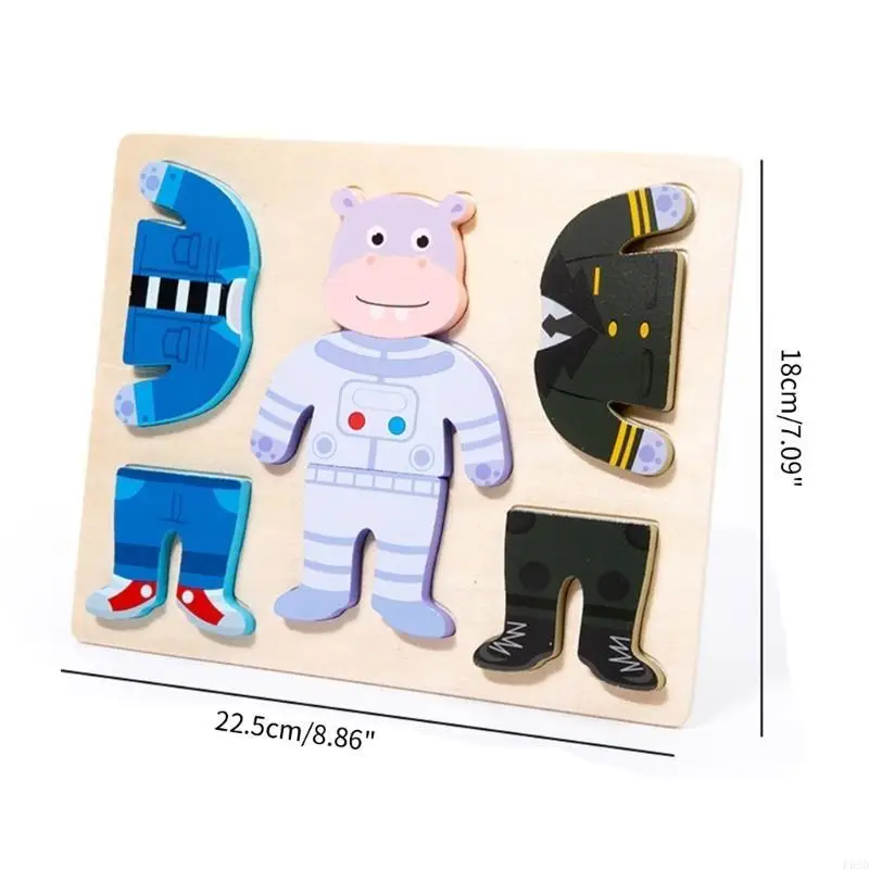 F62D Wijzigen Game Toy For Girls Table Dress-Up Cartoon Bear Hippo Theme Toy Toy