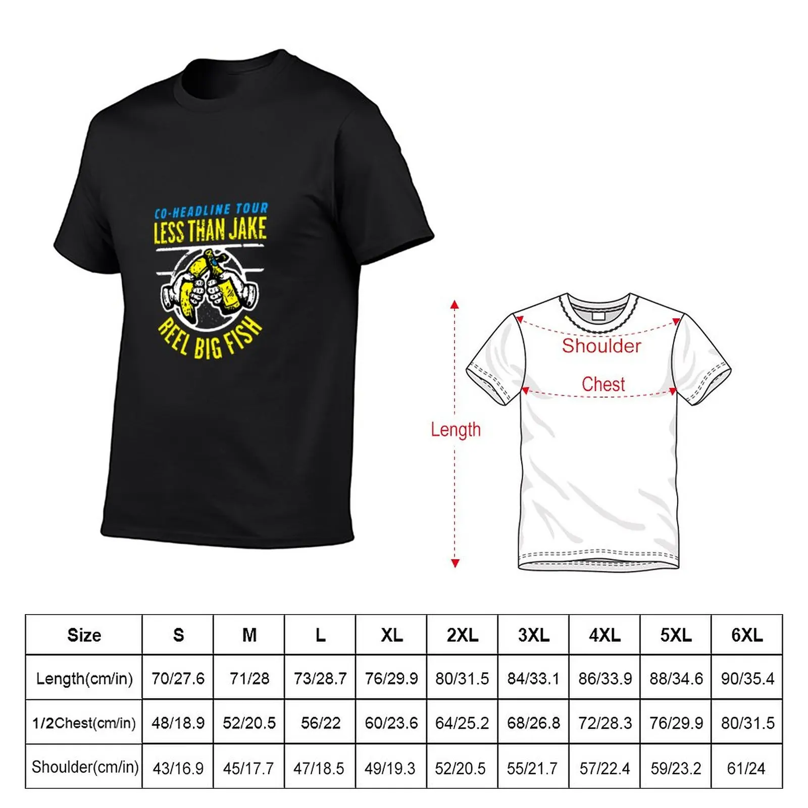 New REEL BIG FISH TOUR 2018 - 2019 T-Shirt custom t shirts design your own Tee shirt Men's t-shirt