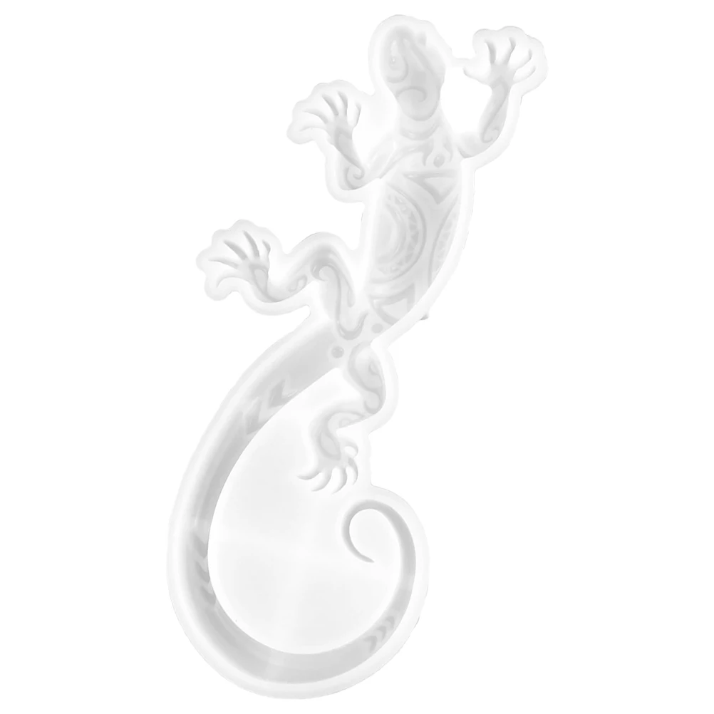 

DIY Gecko Wall Decor Mold 3D Silicone Craft Accessory Flexible Long Life Gift Idea Gecko Pendant Mold Household DIY Molds