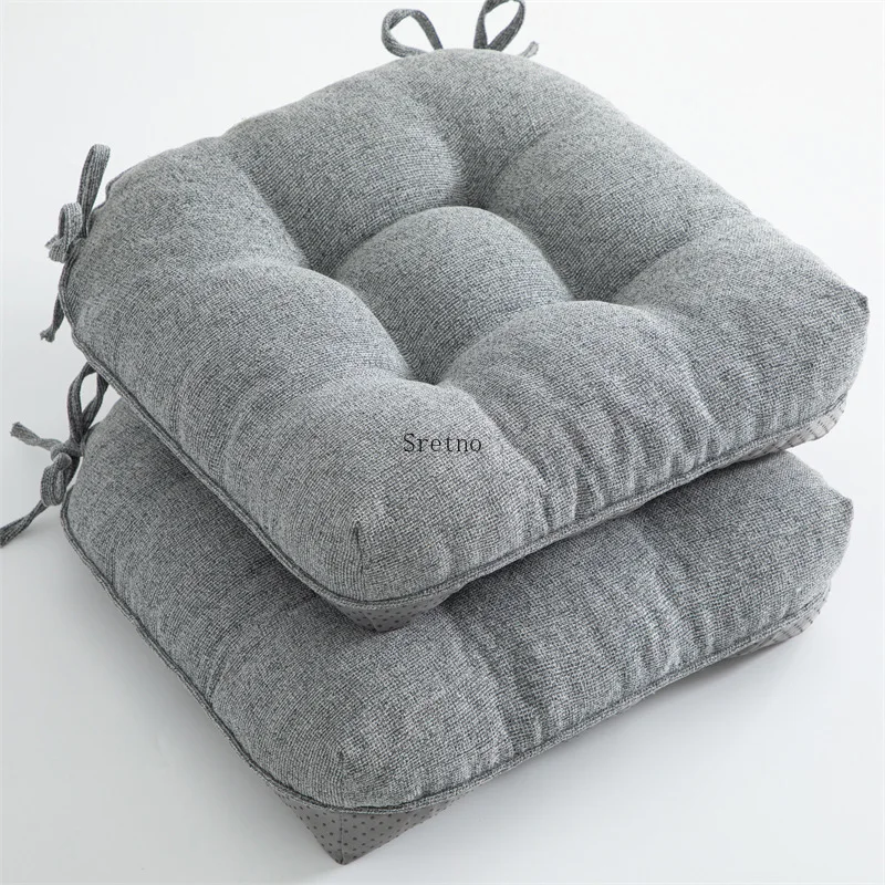SRETNO 2 Pieces of 40x40cm Seat Cushion Dining Chair Cushions, Rattan Chair Cushion, Tatami Cushions, Crushed Sponge Filling