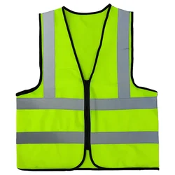 Car Reflective Safety Vest 2 Reflective Strip Reflective Strip Vest High Visibility Jacket for Outdoor Traffic Safety Cycling