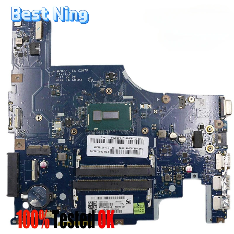 

For Lenovo Ideapad Z51-70 Motherboard LA-C287P Mainboard I5-5200U CPU on-Board 100% Tested Ok