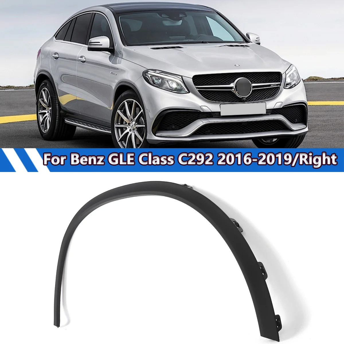 

Black Wheel Eyebrow For Mercedes Benz GLE Series C292 Coupe 2016 2017 2018 2019 Front Right Wheel Arch Cover A2928856622 Decor