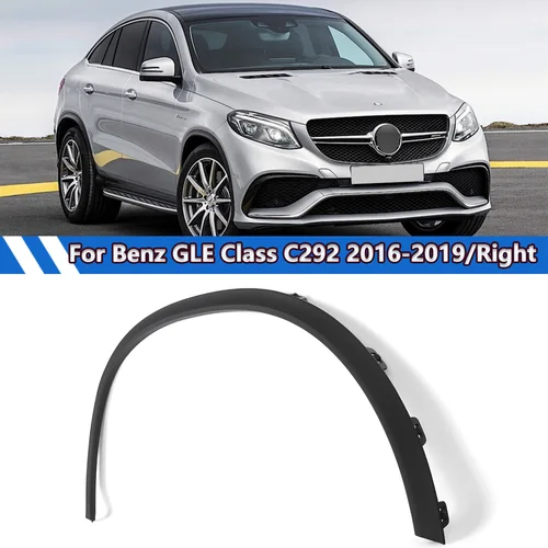 Ceja de rueda negra para Mercedes Benz GLE Series C292 Coupe 2016 2017 2018 2019, cubierta de arco de rueda delantera derecha, decoración A2928856622