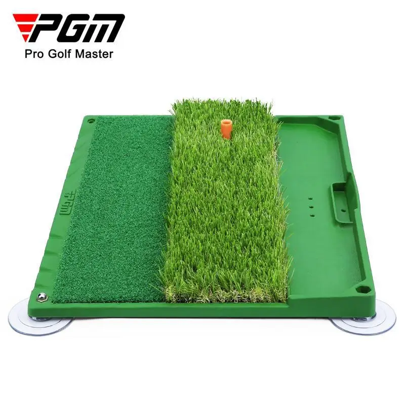 PGM Indoor Golf Pad with Tee Box Golf Swing Trainer Tasteless Soft Rubber Bottom with Suction Cup Training Aids DJD034