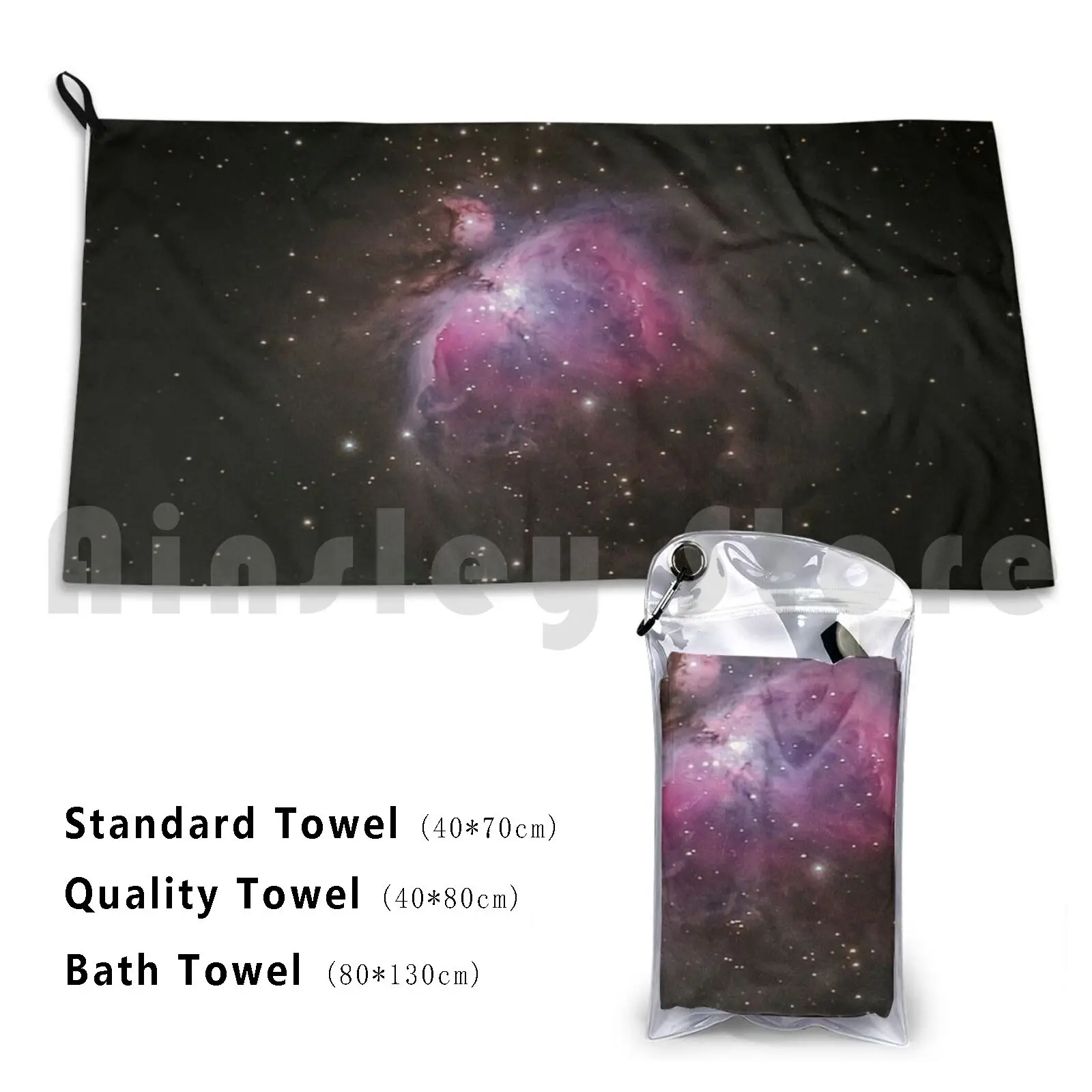 Nebula Bath Towel Beach Cushion Space Exploration Calm Black Stars Horizon Universe Nebula Dust Cloud Gas