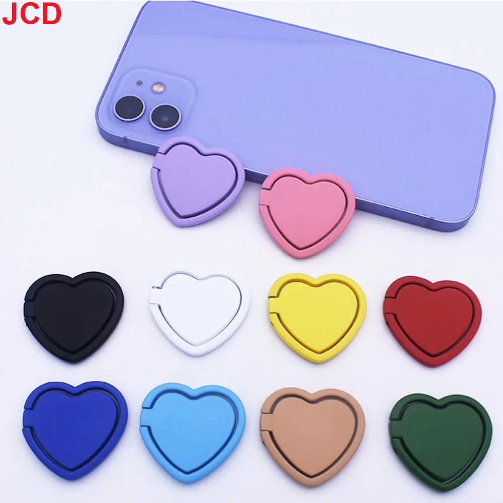 JCD 2pc Luxury Metal Mobile Phone Socket Holder Universal 360 Degree Rotation Finger Ring Support Car Bracket Stand Accessories