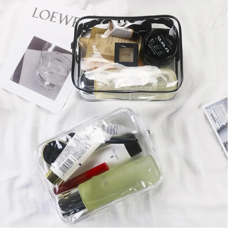 1/24 قطعة منظم ماكياج PVC شفاف حقيبة مستحضرات التجميل للسفر حقيبة أدوات الزينة حقيبة غسيل شفافة مجموعة تخزين لأداة التجميل #4