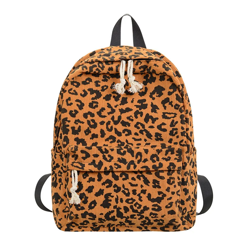Mochila con estampado de leopardo para mujer, mochila escolar a la moda para estudiante, mochila de gran capacidad para chica