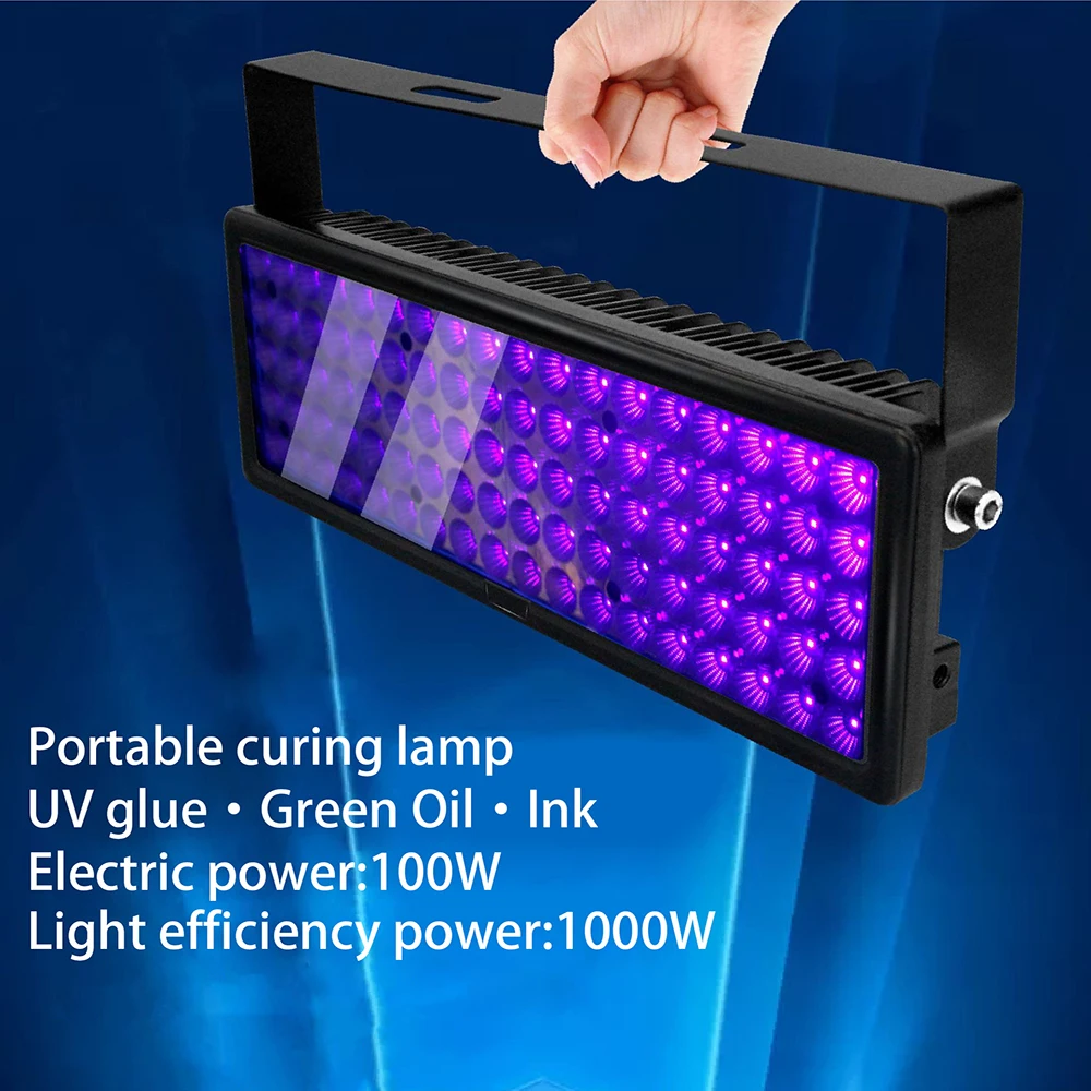 High Power Portable UV Curing Lamp 365nm 395nm Resin Shadowless Glue Varnish Green Oil 3D Printing Crystal Glue UV Adhesive