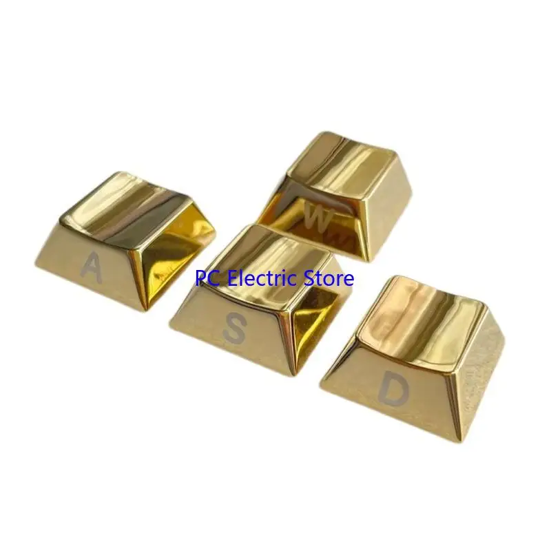 

F19C Metal WASD Keycaps Zinc Alloy Side Engraving Keycap Set 4PCS Mechanical