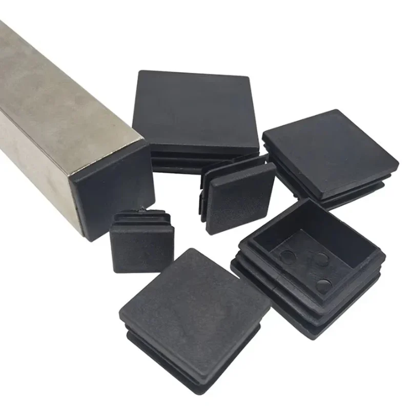 10mm-120mm Furniture Table Foot Tip Chairs Legs Pad Protector Cover Square Screw Caps Pipe Plug Lid Tube Hole Protection End Cap