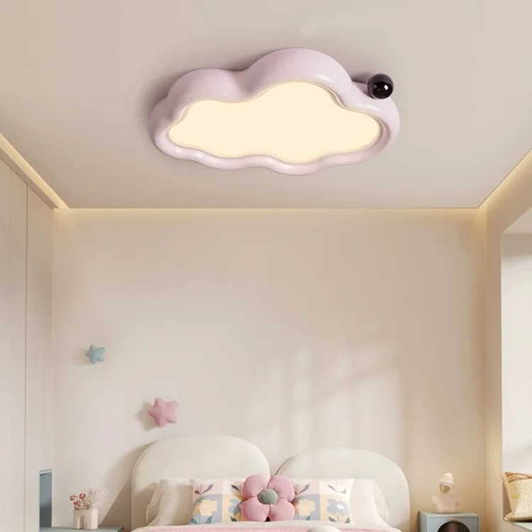 Female bedroom ceiling light, children's room light, princess room light, pink light, cartoon creative cloud light