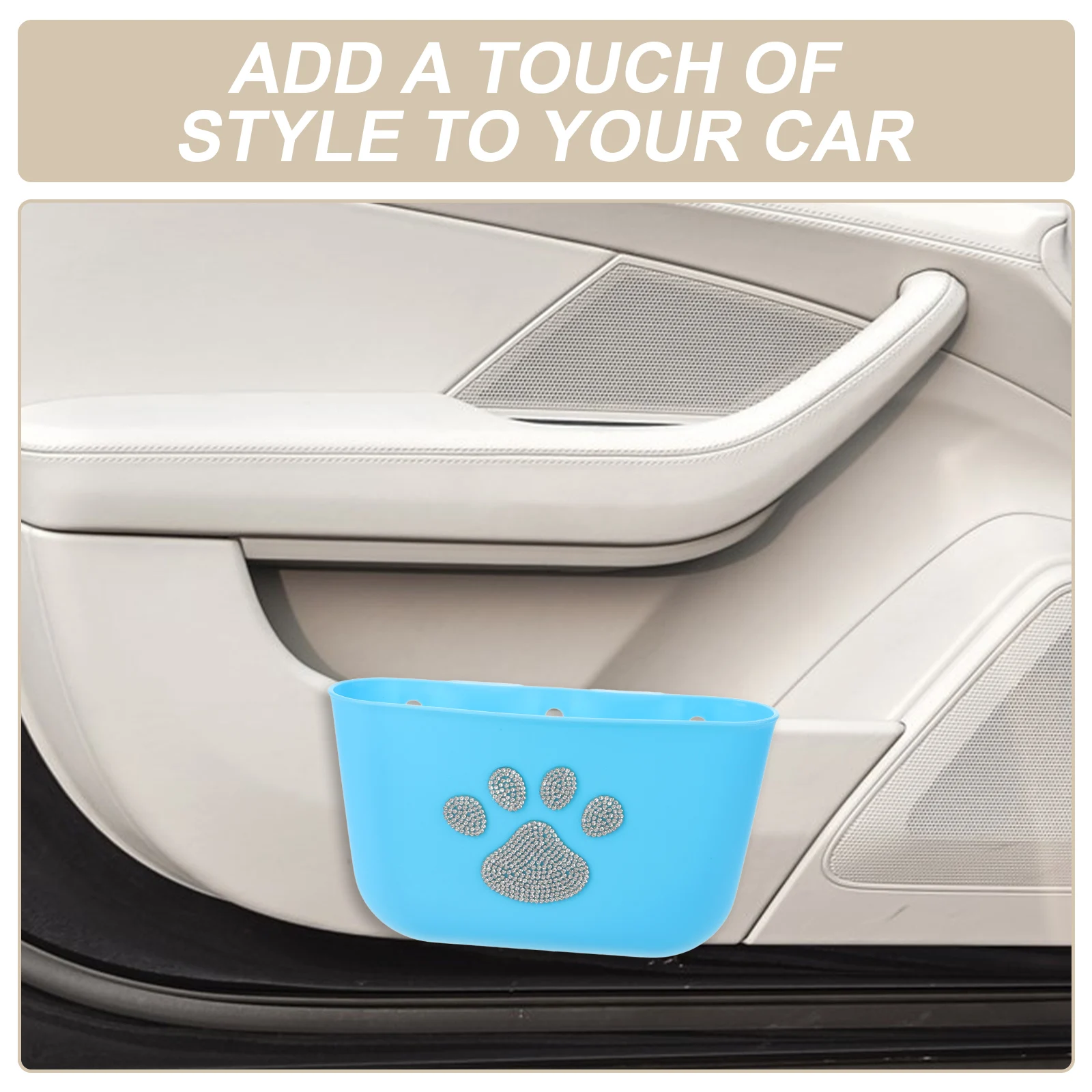 

Door Trash Can Space Saving Side Hanging Car Seat Organizer Storage Box for Snacks Small Items Garbage Holder Durability