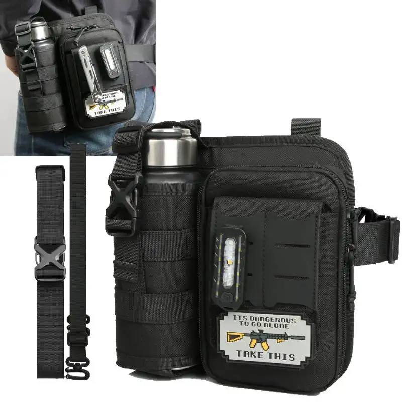

Тактическая поясная сумка Molle для рыбалки, рукав для бутылки, универсальные нагрудные сумки, уличная походная сумка для альпинизма, поясная сумка для хранения охоты