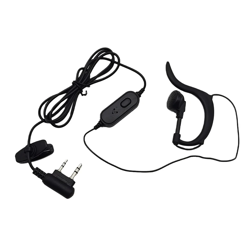 2 Pin Walkie-Talkie Headset Wired Two Way Ham Radio Earpiece Earphone For Baofeng BF-888S UV5R Walkie Talkie 992 Earwear