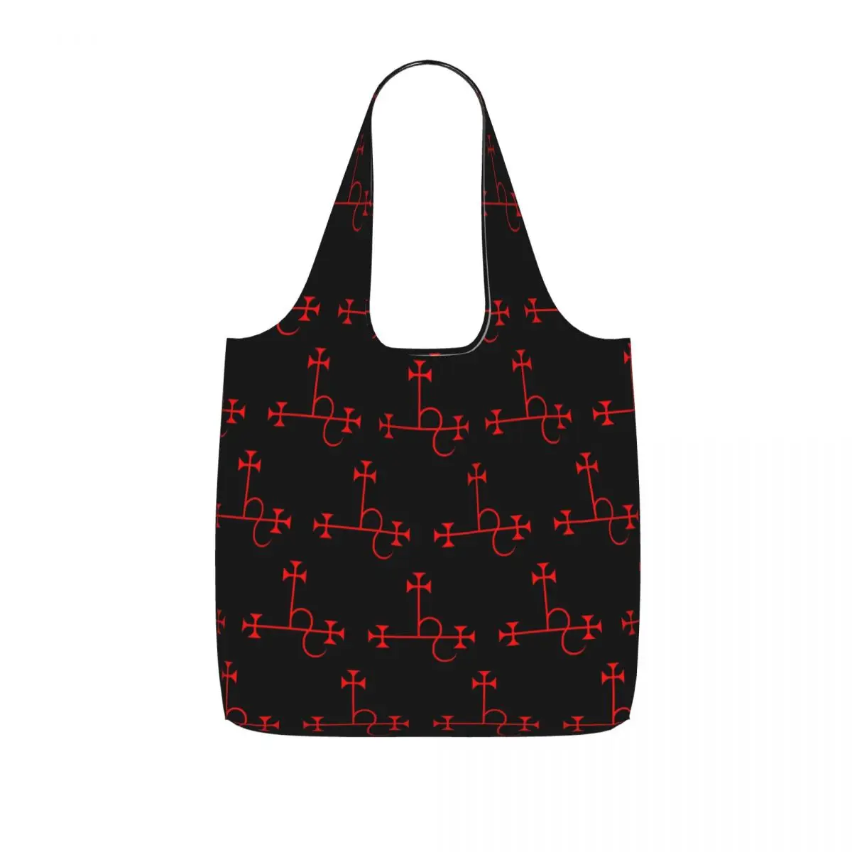 Lilith - Goetia Style Sigil - Uncircled (Red) Poster Shopping Tote Bag Canvas Shoulder Bags Shopper Grocery Handbag for Women