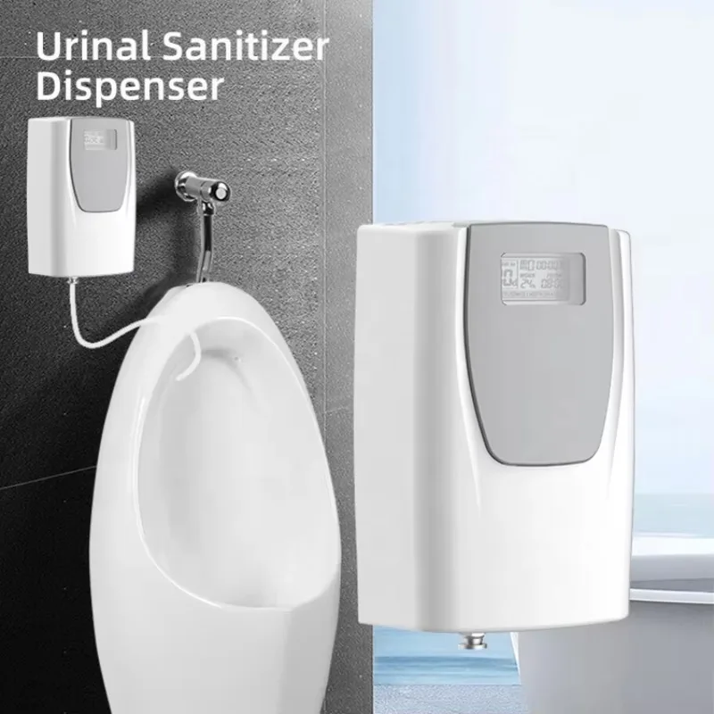 Custom Logo LCD Screen Toliet Urinal Drop Sanitizer Dispenser Odor Control Drip Unit Dripping Type Sanitizer Dispenser