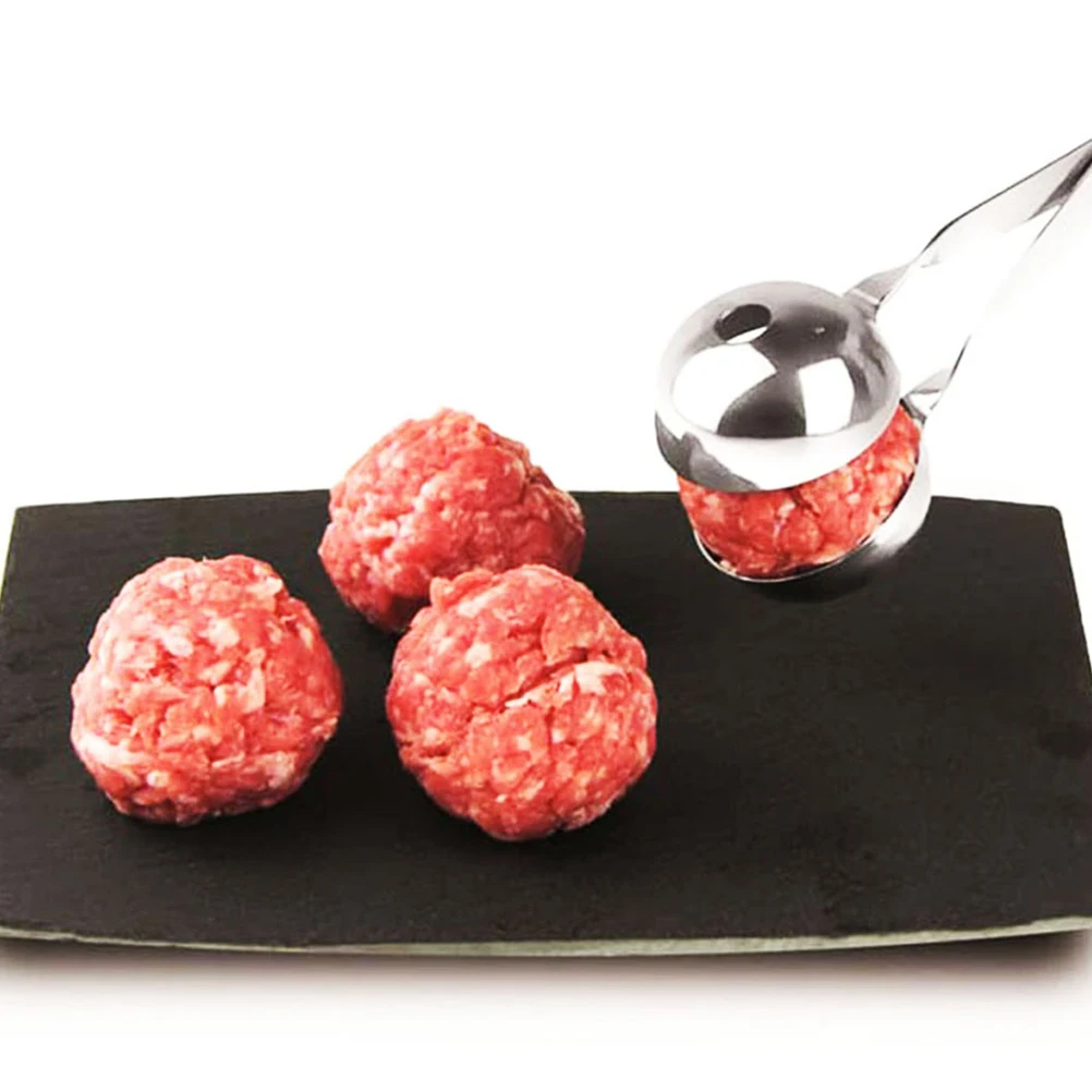 

2pcs Stainless Steel Meat Ball Clip S Size Red L Size Blue Practical Kitchen Tool For Fish Tofu Cake Balls Creative