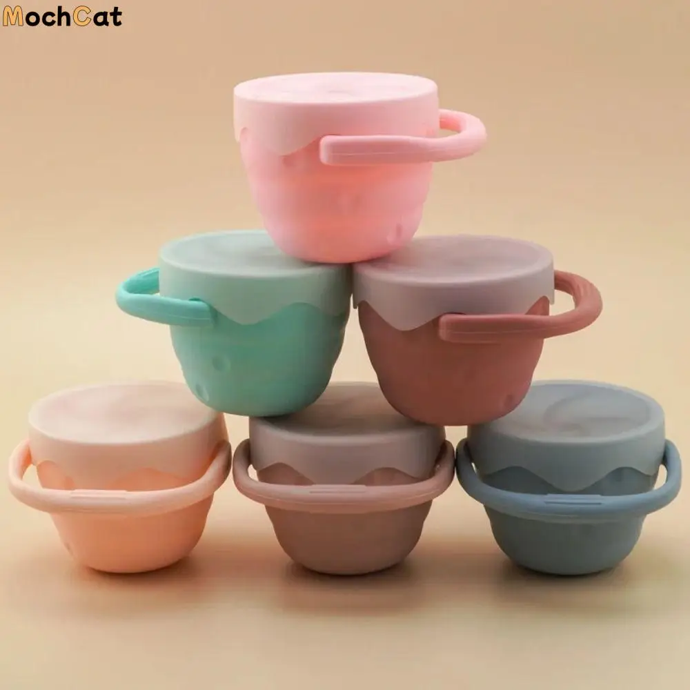 

Portable Baby snack cup Retractable BPA Free Children Snacks Container With Lid Foldable Feeding Silicone Snack cup Training