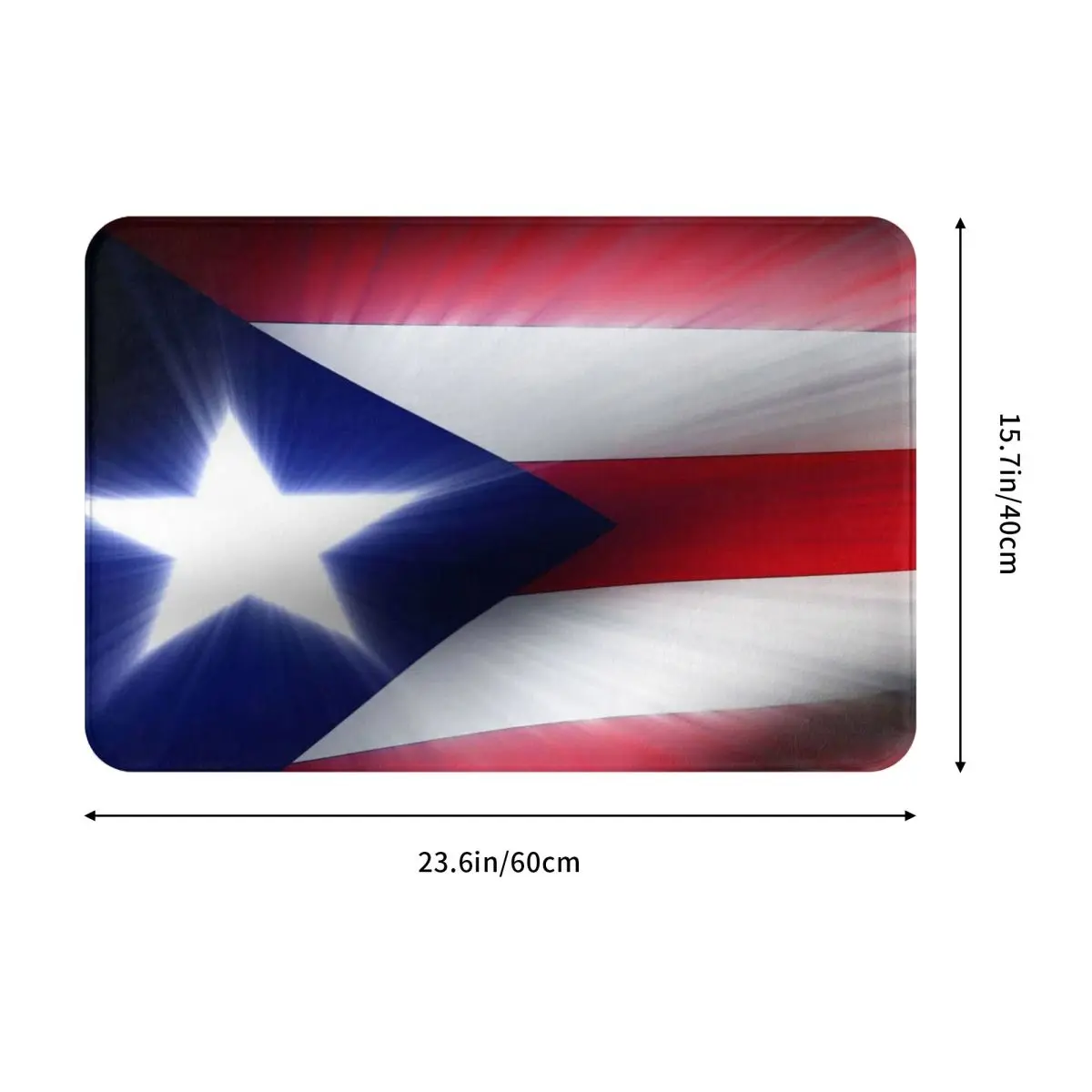 Puerto Rico Flag Anti-slip Doormat Floor Mat Cushion Carpet Rug for Kitchen Entrance Home Balcony Footpad Mats