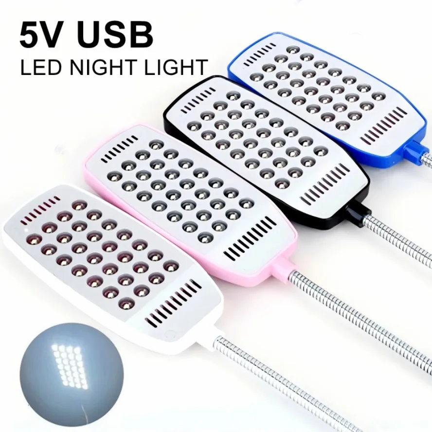 

28 светодиодов USB-переключатель Светодиодный светильник 4 цвета Гибкая металлическая лампа Трубка Лампы для чтения книг для ноутбуков Мебель Essentials Супер яркий