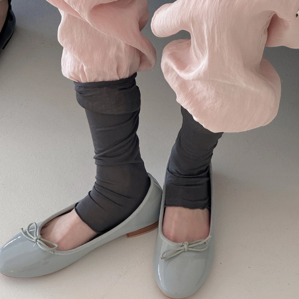 Summer Women Japanese Ice Silk Stirrup Socks Sun Protection Breathable Versatile Slouch Socks Outdoor Daily Women Ankle Socks