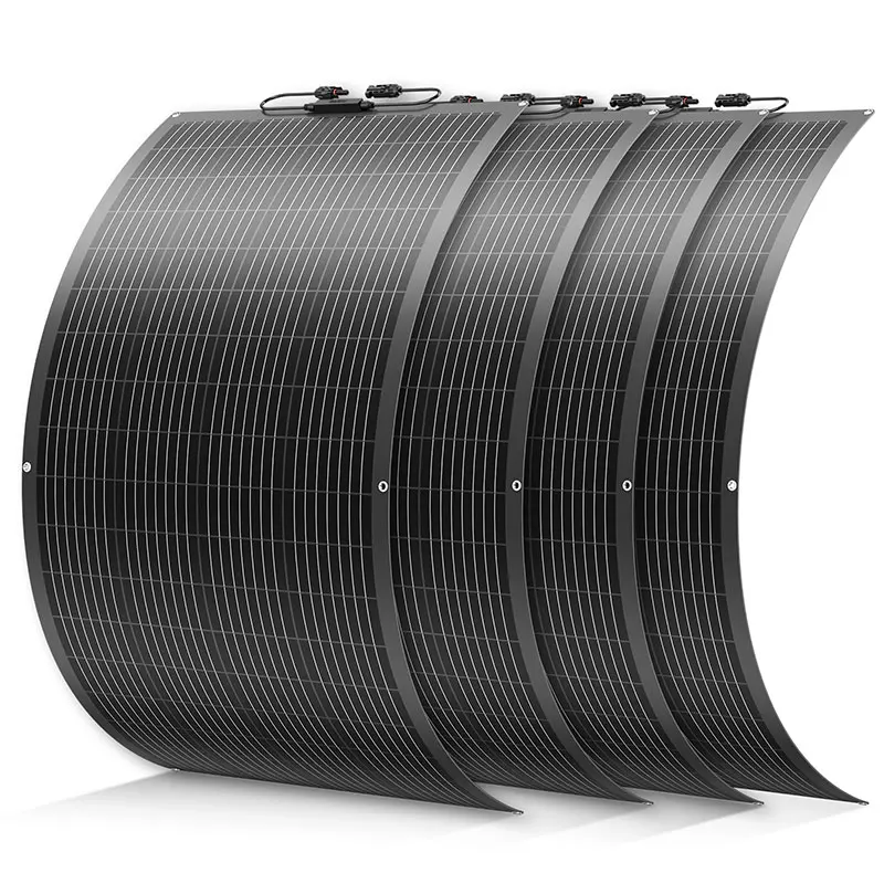 80W 23% High Efficiency Semi-bendable Solar Panel, 12V 24V Monocrystalline Module for RV Boat Outdoor Use