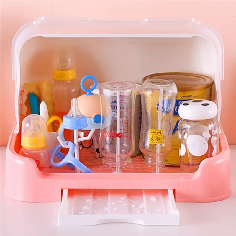 A98E-Water Bottle Drying Rack Terrarium Fogger For Baby Bottles Parts Accessories Dryer Glass Containers Holder Storage Box B