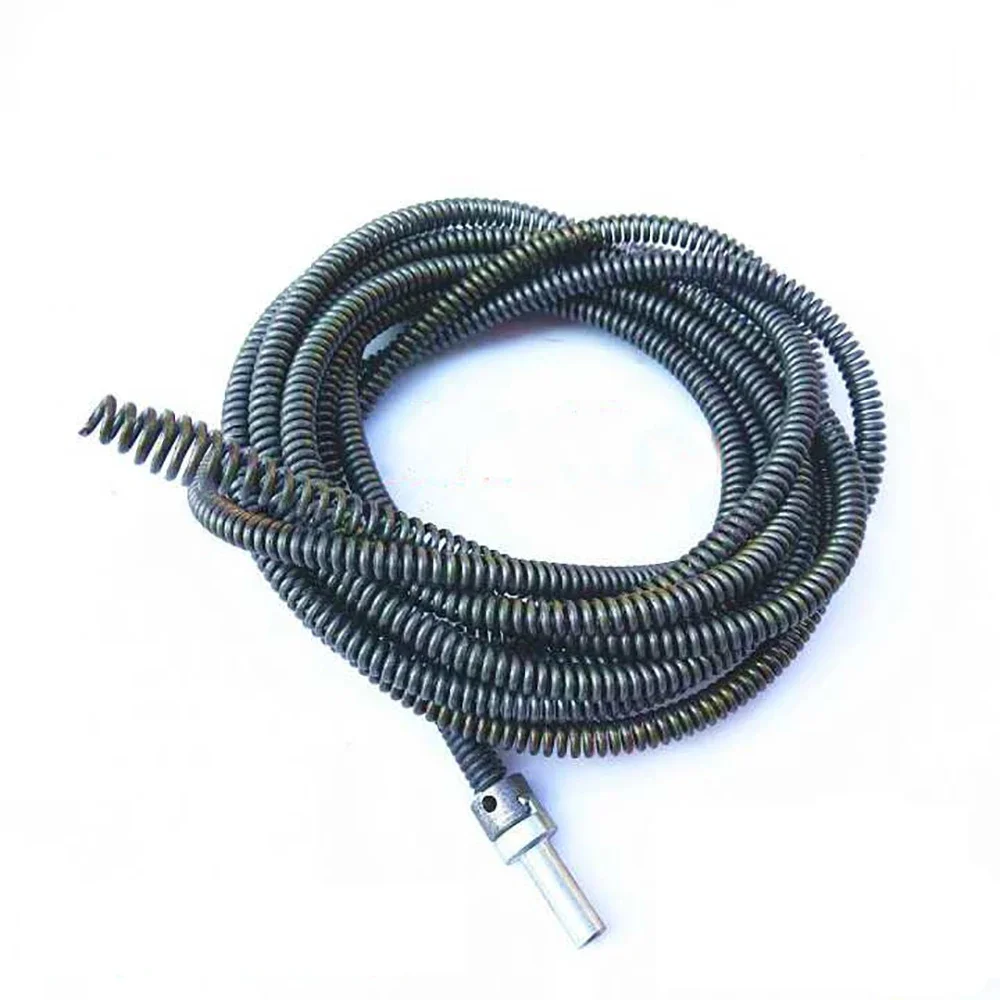 

5M Sewer Dredging Spring Electric Drill Drain Cleaner Machine Extension Sewer Pipe Dredger Cleaning Spring With 10MM Tool