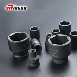 1PC 1/2 Inch Drive Impact Power Tool Short Hex Socket 8mm 24MM 34MM 41MM Hexagon Wrench Head Nut Removing Repair Tool