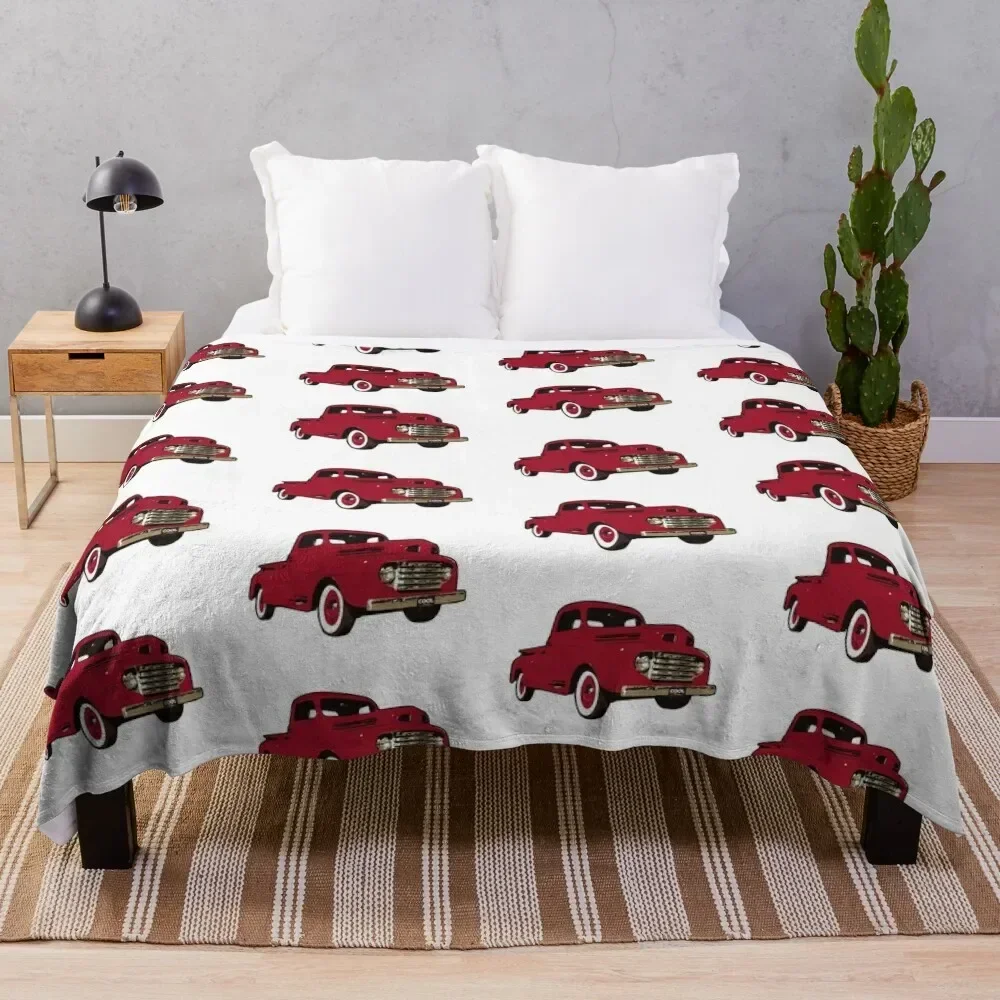 

Red 50s Classic F Truck Throw Blanket