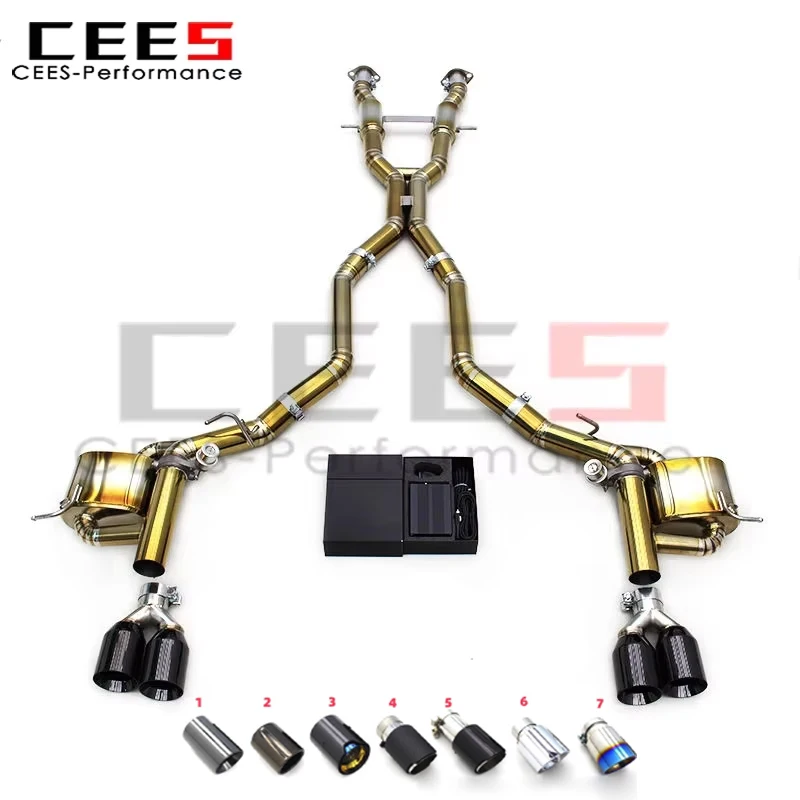 

cees Exhaust System 2011-2020 for JEEP Grand Cherokee 6.4L Sport Car Valvetronic Exhaust Pipe Muffler with Vaccum Valve Control