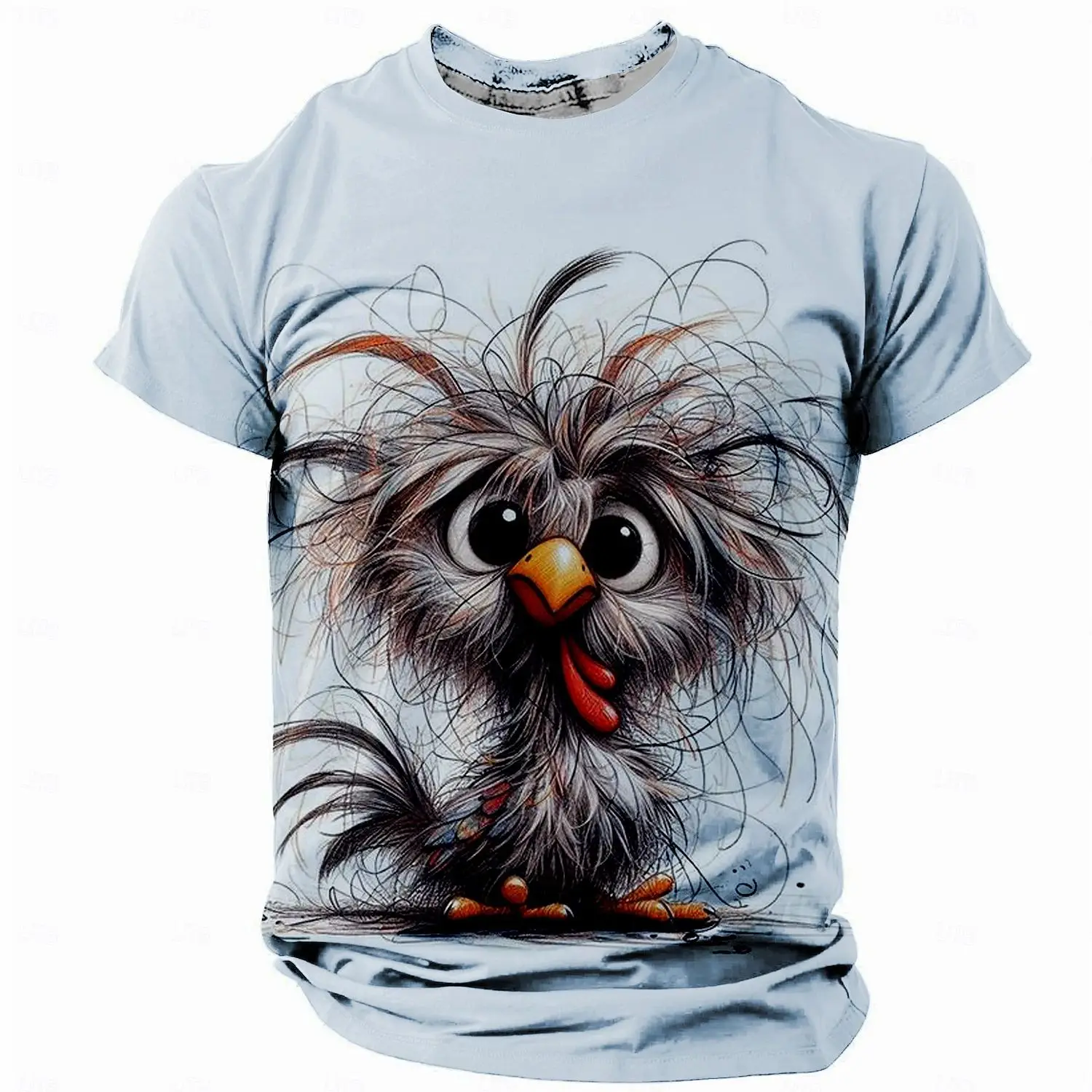 Funny Men's T Shirt Animal Chicken Print Summer Casual Short Sleeve Tee Street Fashion O-Neck Pullover Men's Oversized Clothing image 6