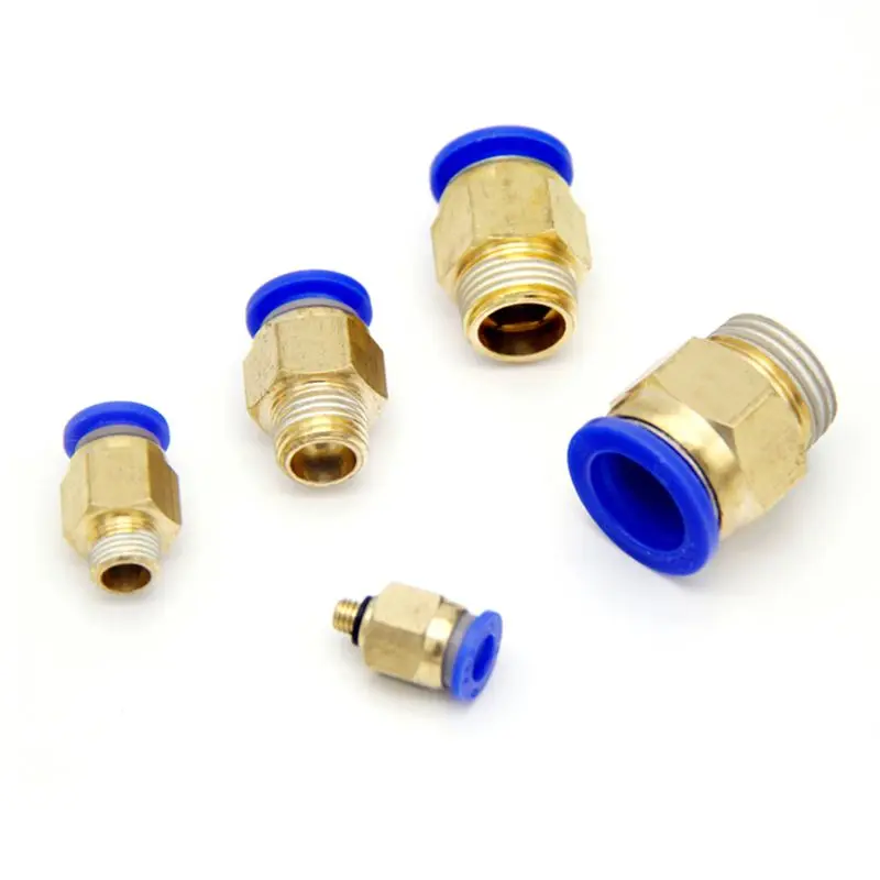 SDFC PC Pneumatic Air 10Mm 8Mm 12Mm 6Mm 4Mm Hose 1/4In BSP 1/2In 1/8In 3/8In Male Thread Air Nipple Quick Coupling PC6-01