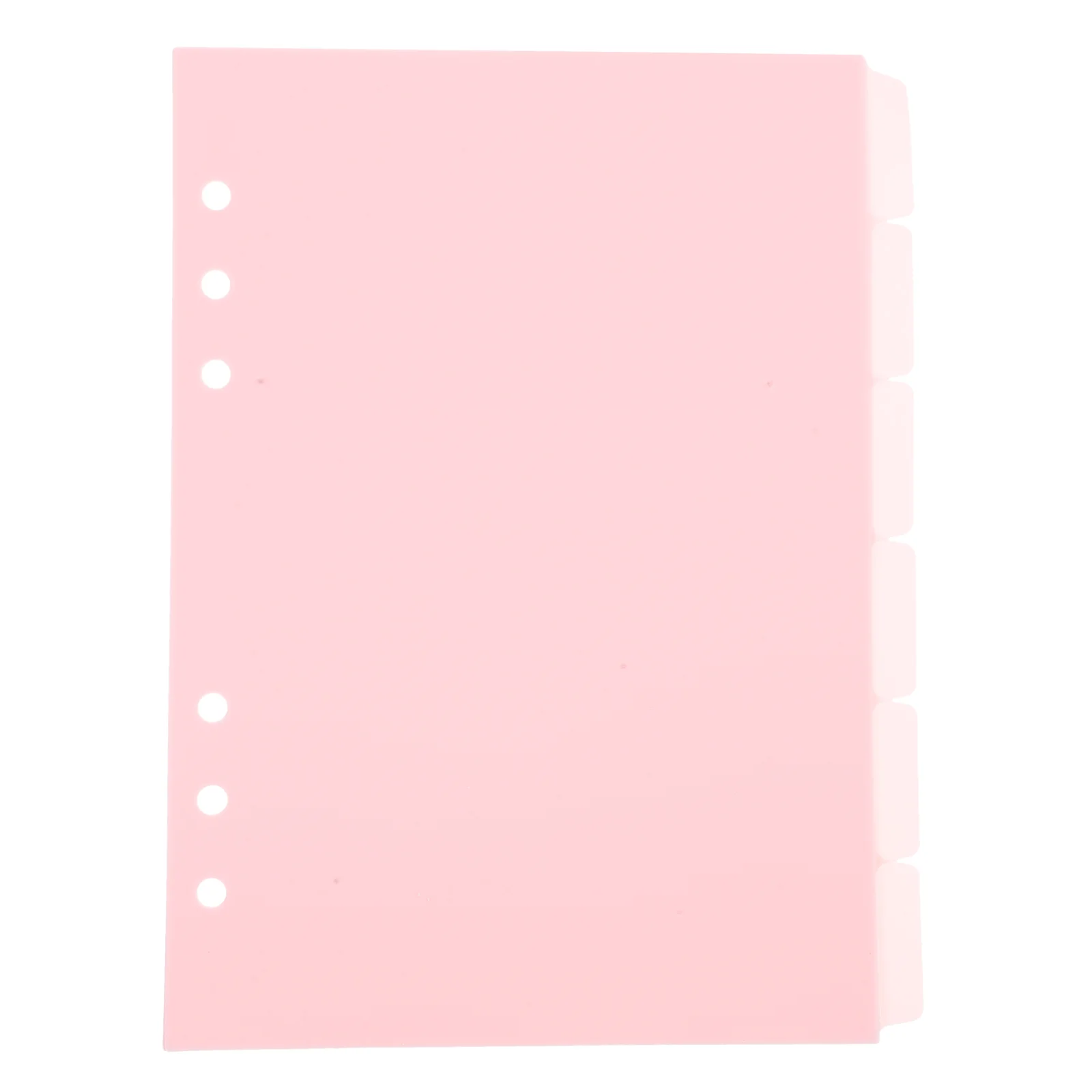 6 Pcs Notebook Separated Pages Colored Tab Dividers Detachable Binder Tabs Label Writable Index Pp for