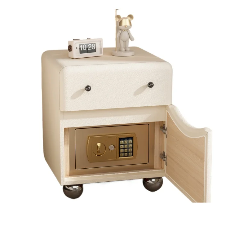 Light luxury bedside table hidden safe integrated household new with password lock office document safe deposit box