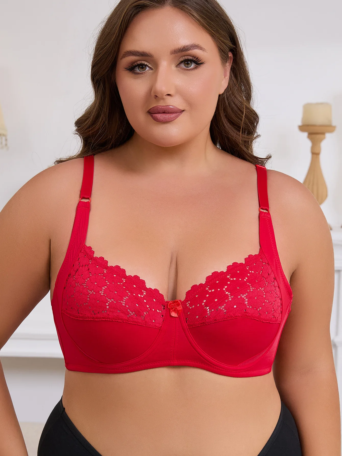 

Сексуальный кружевной женский бюстгальтер больших размеров во французском стиле, бюстгальтер пуш-ап для ожирения, грудастое женское нижнее белье, удобное нижнее белье, красное