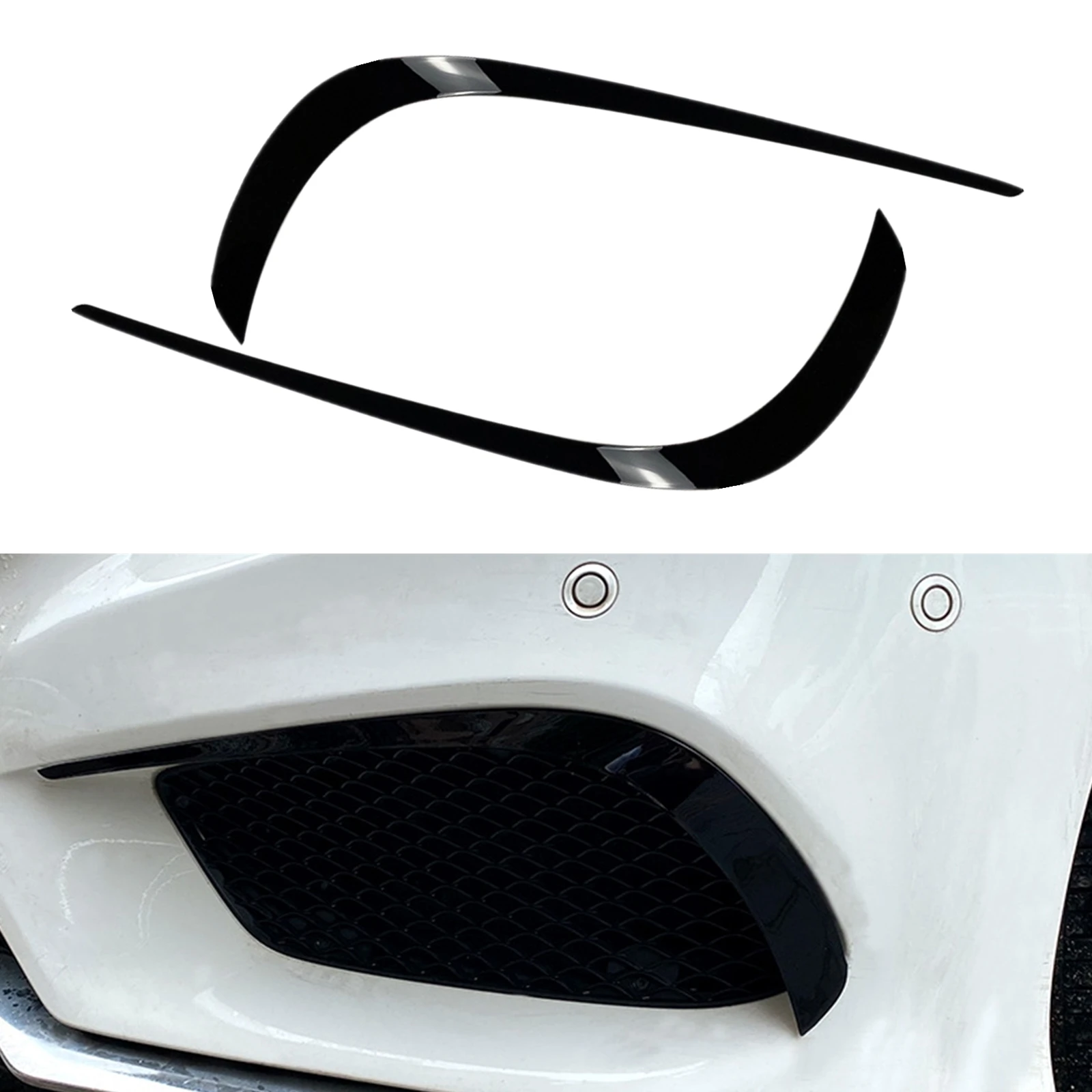 

For Mercedes Benz E Class W212 S212 Facelift 2013-2015 Front Bumper Side Air Vent Splitter Trim Fog Light Cover Intake Spoiler