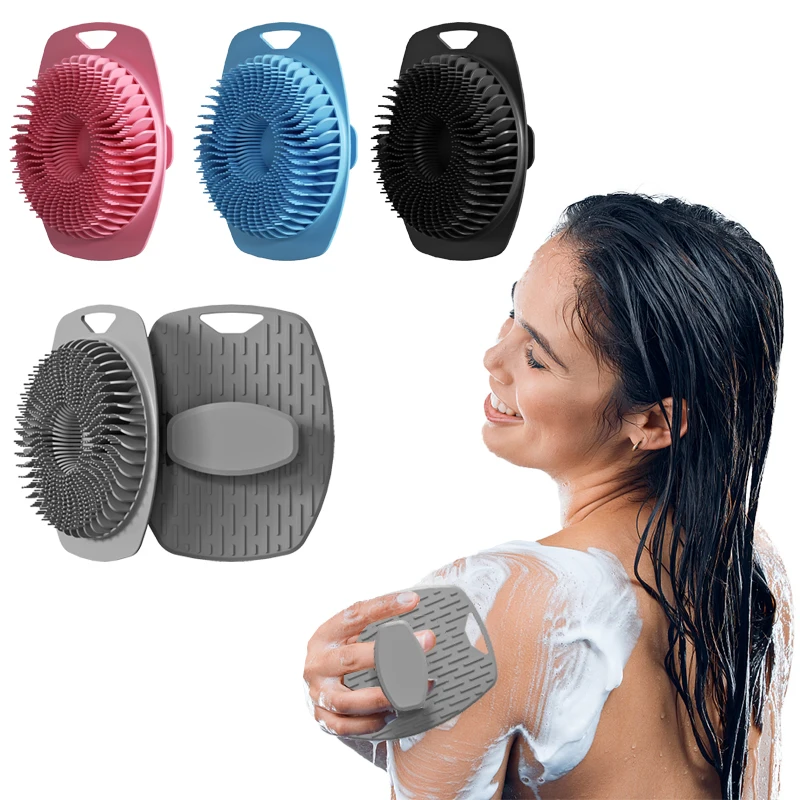 Antimicrobial Silicone Body Scrubber Exfoliating Body Scrubber for Sensitive Skin Eco Friendly Shower Scrubber for Body Silicone