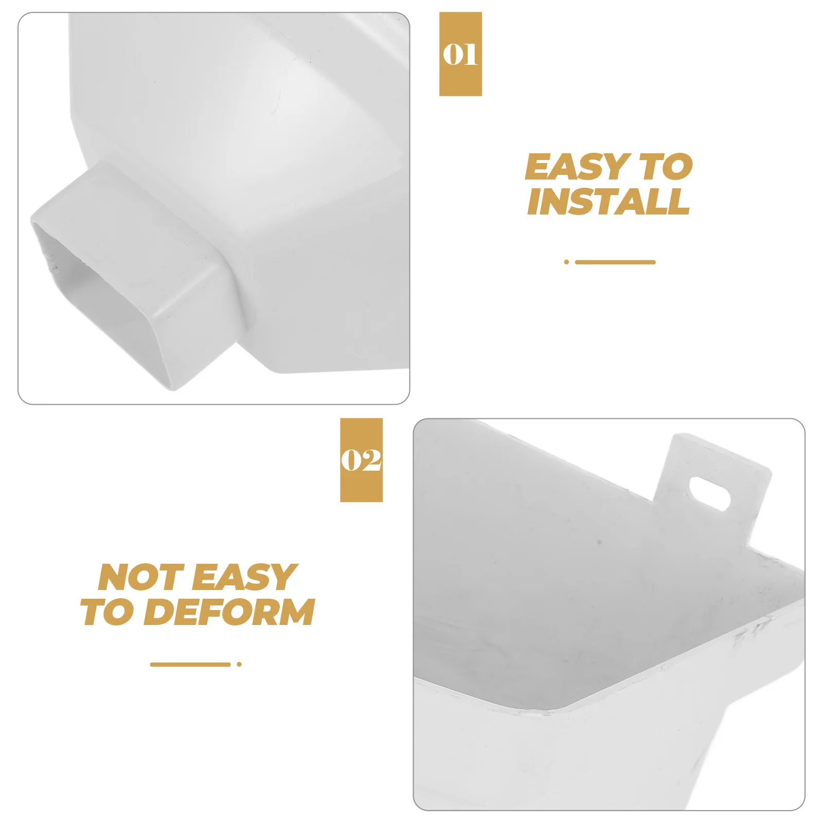 

Arced Rainwater Funnel Downspout Gutter Connector For Rain Barrel Pvc Durable Drainage Pipe Fitting Roof Gutter Adapter