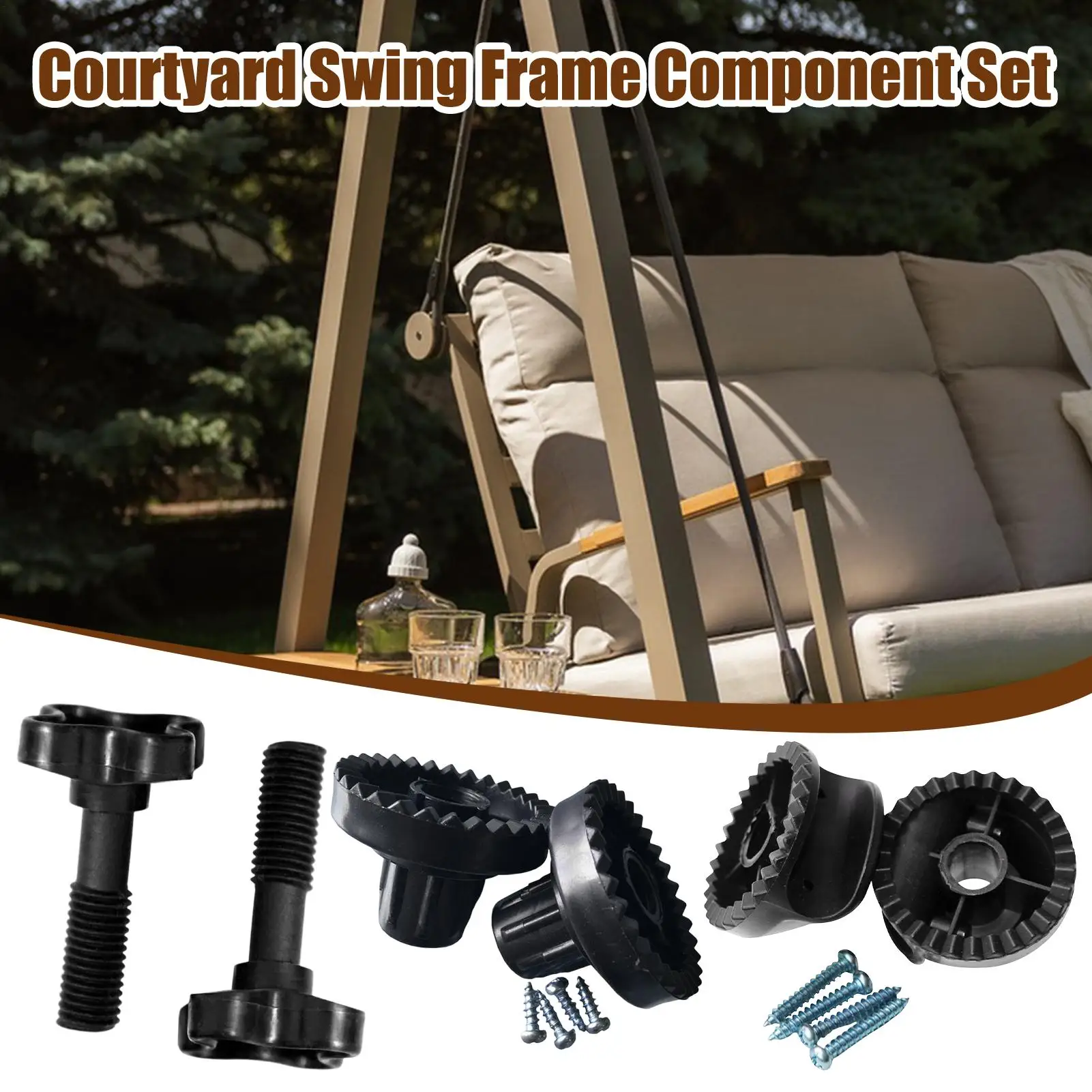 Garden Swing Fittings Swing Chair Canopy Bracket Replacement Outdoor Rustproof Repair Tool For Backyard Repair Patio Maintenance