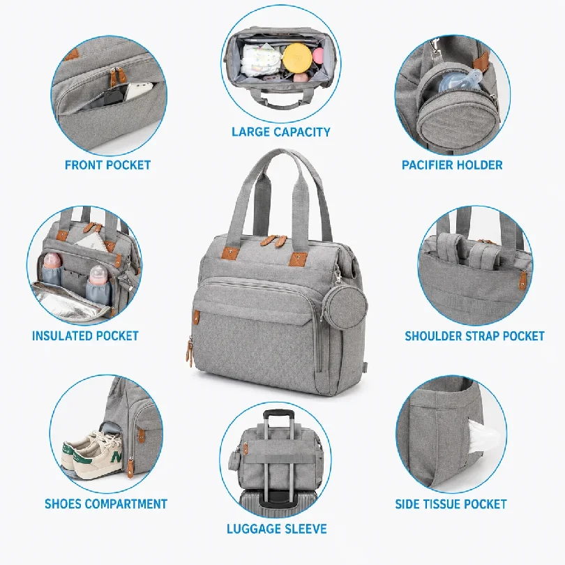 Baby Diaper Bag Large Capacity - Backpack Diaper Bag review and price