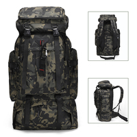 Large Capacity Outdoor Backpack Oxford Cloth Waterproof Camouflage Backpack 80L Travel Outdoor Camping Military Backpack