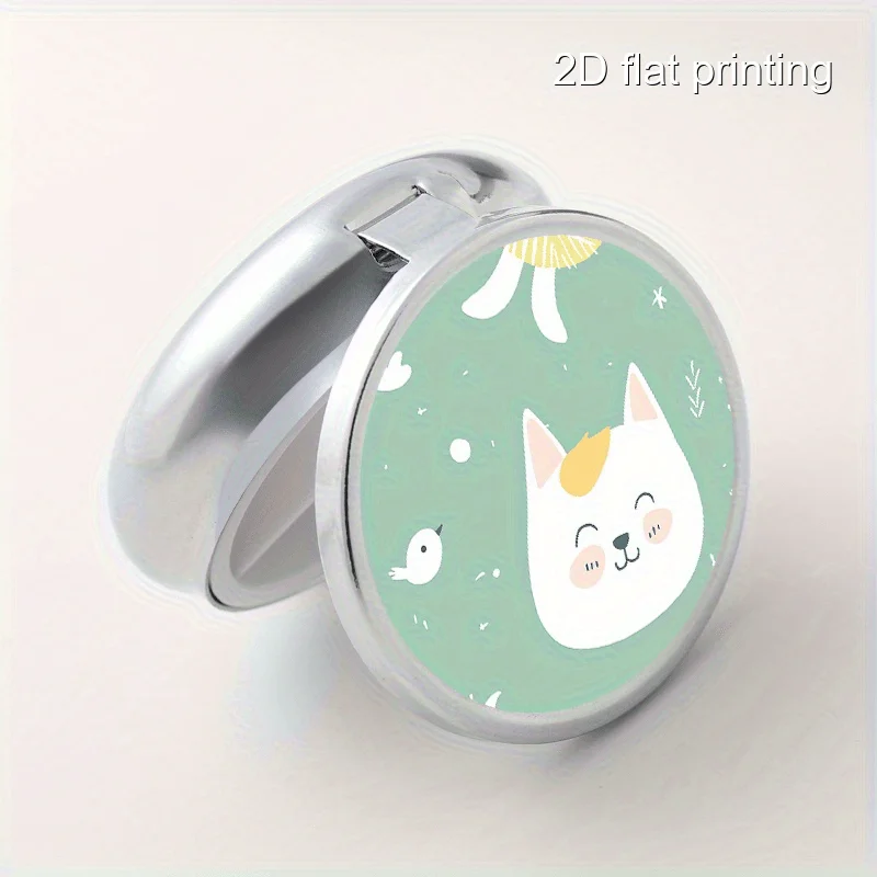 Cute Cat-Themed Creative Printed Pattern Round Metal Box with 3 Compartments, Portable Mini Metal Box, Nutritional Vitamin Metal Box, Portable Metal Box for Home and Travel, Multifunctional Sorting and Storage Box, Small Metal Box for Decorations, Earrings, and Jewelry with Multiple Compartments, Sealed and Moisture-Proof, Unique Holiday Gift for Family and Friends