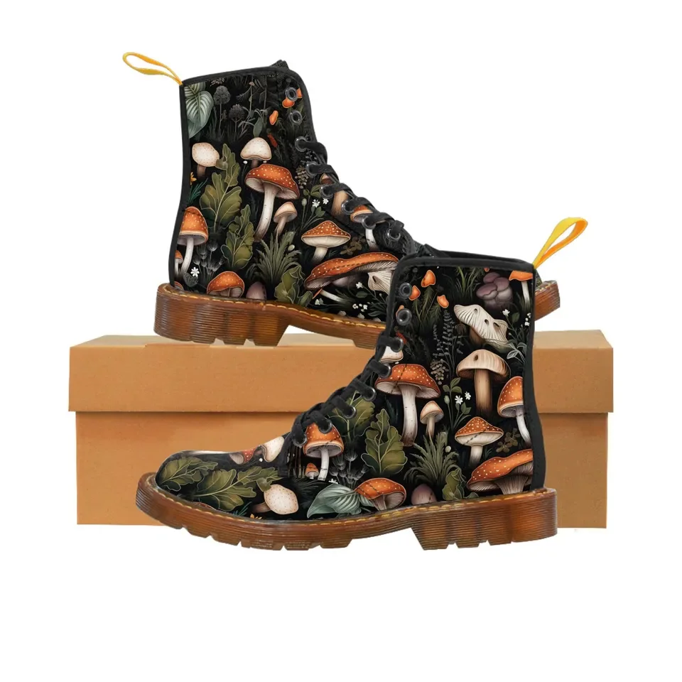 

Street style printed plush boots casual mid-calf boots fashionable classic and versatile autumn and winter boots