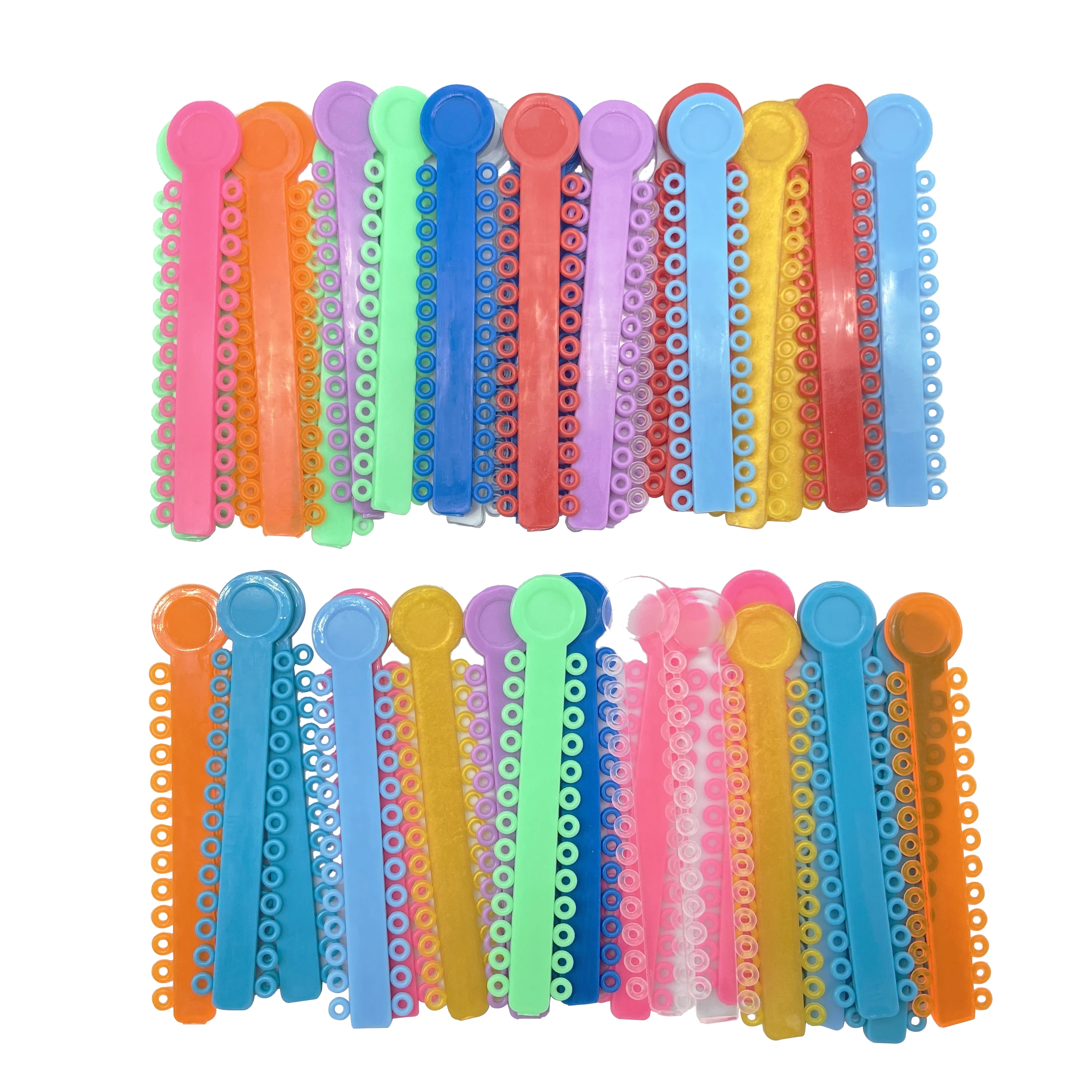 1Pack=1040PCS/40Sticks Dental Orthodontic Elastic Ligature Ties Bands for Brackets Braces Colourful to Choose